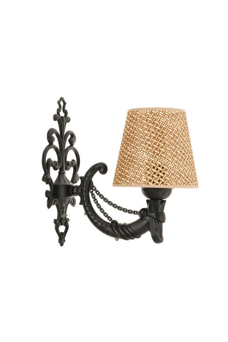 Opviq Lámpara de pared Gloria Hazeran - Natural, Negro Opviq Lámpara de pared Gloria Hazeran - Natural, Negro
